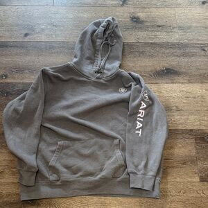 Ariat gray with pink hoodie XL